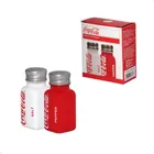 Conjunto Saleiro e Pimenteiro Temperos 80ml 2 Peças Cor Vermelho e Branco