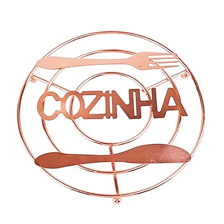 Descanso de de pela de metal rose 20cm Wellmix