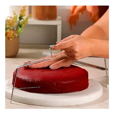 Cortador nivelador fatiador de bolo aço Inox 34x16 Hércules