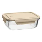 Pote de vidro hermético 1,040L retangular Uz