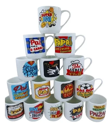 Caneca porcelana 220ml dia dos pais