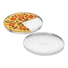 Formas de aluminio para pizza com furos 25,30,35cm - ABC