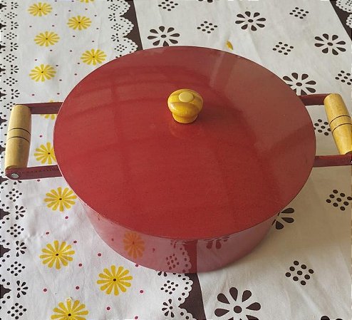 Caçarola com asa nr-26 4.85L. aluminio fundido vermelho Nicopan