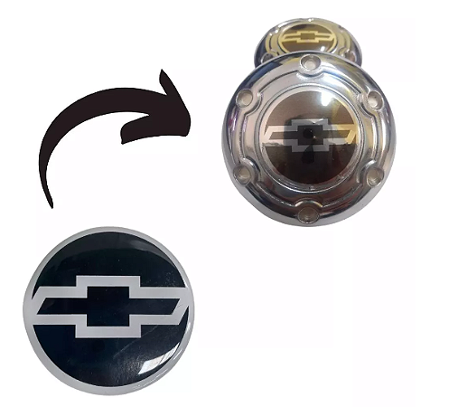 Emblema Resinado GM Chevrolet Black para Tracker 2.0 16V (Anos até 2009)