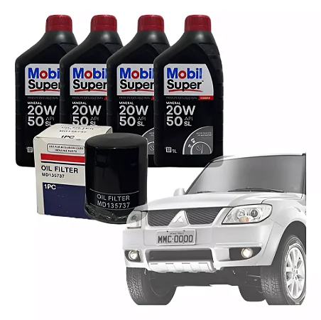 Kit Troca de Óleo para Motor Pajero TR4 2.0 e Pajero iO 1.8 16V Gasolina