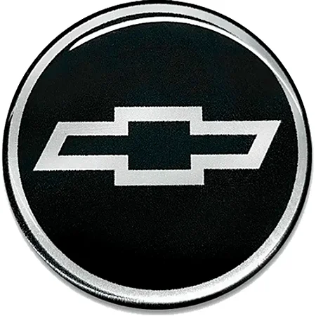 EMBLEMA CHEVROLET GM PRETO RESINADO
