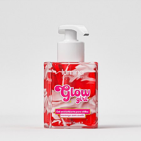 Lumina - Glow Girl - Gel Aromatizante Para Virilha - Morango Com Avelã - 200ml