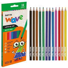 LAPIS DE COR 12CORES SEXT REC WAVE BAZZE