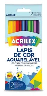 LAPIS DE COR AQUARELAVEL 12CORES ACRILEX