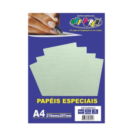 PAPEL 180G A4 ESTAMPADO AZUL C/ 10FL OFF PAPER