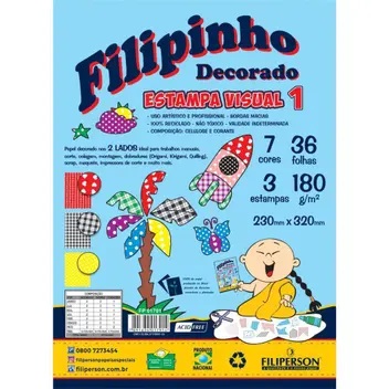 PAPEL DECORADO ESTAMPA VISUAL 23X32 180G 36FLS FILIPERSON