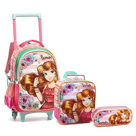 KIT MOCHILA+LANCHEIRA+ESTOJO BRENDA YIN S