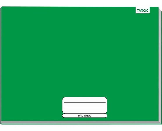 CADERNO BROCHURA MEIA PAUTA VERDE 96FOL TAMOIO