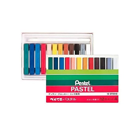GIZ PASTEL 12CORES SECO GA-12AD PENTEL