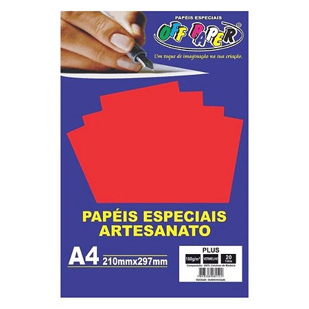 PAPEL 180G A4 COLOR PLUS C/ 20FLS CORES OFF PAPER