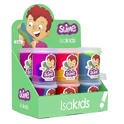 AT - Brinquedo Slime color Isakids pote 152gr caixa com 12 unidades
