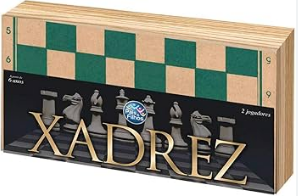Jogo de Xadrex Oficial caixa de madeira Pais e Filhos