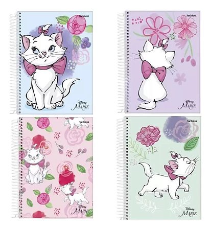 Caderno capa dura 1/4 espiral 80 folhas Marie StarSchool Jandaia