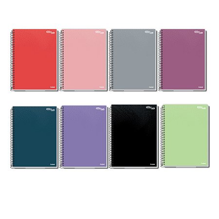 Caderno capa dura 1/4 espiral 80 folhas Essenciale Credeal
