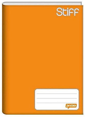 Caderno capa dura 1/4 brochura 96fls Stiff Laranja Jandaia