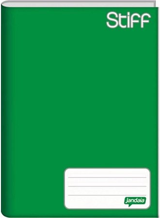 Caderno capa dura 1/4 brochura 96fls Stiff Verde Jandaia
