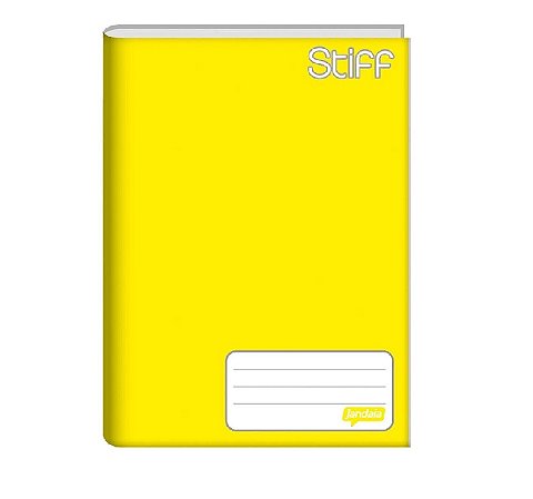 Caderno capa dura 1/4 brochura 96fls Stiff Amarelo Jandaia