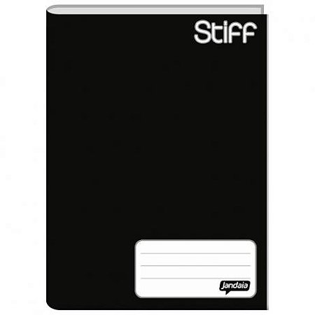 Caderno capa dura 1/4 brochura 96fls Stiff Preto Jandaia