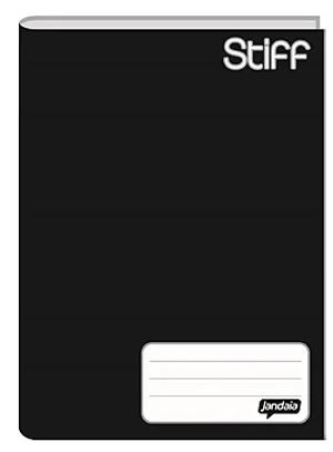 Caderno capa dura 1/4 brochura 48fls Stiff Preto Jandaia