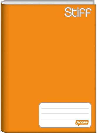 Caderno capa dura 1/4 brochura 48fls Stiff Laranja Jandaia