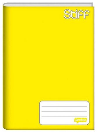 Caderno capa dura 1/4 brochura 48fls Stiff Amarelo Jandaia