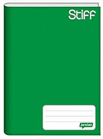 Caderno capa dura 1/4 brochura 48fls Stiff Verde Jandaia