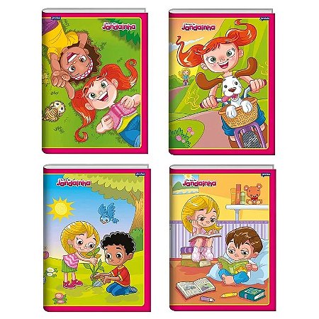 Caderno capa dura 1/4 brochura 80fls Jandainha Feminino Jandaia