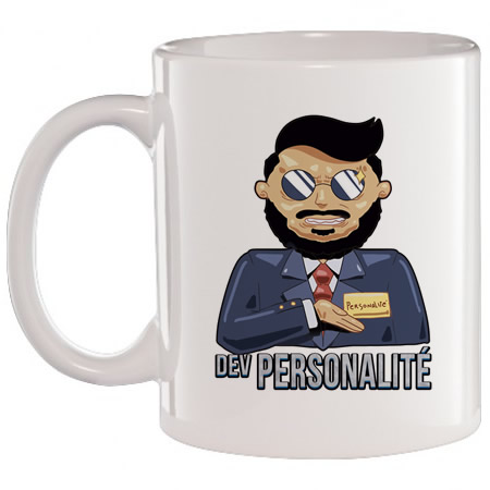 Caneca Branca Dev Personalité