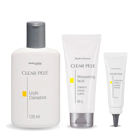 Kit Clareador Clear Pele: Tratamento Completo com FPS, Olheiras e Micropeeling