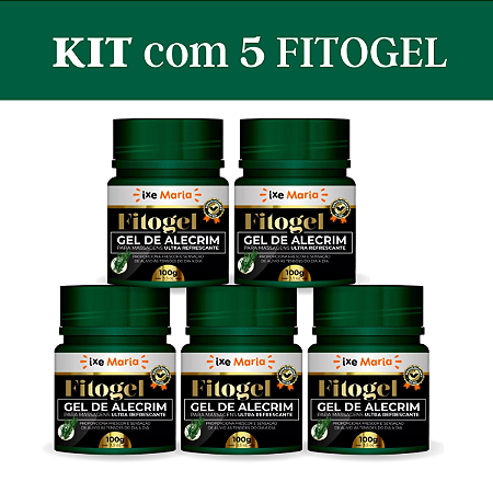 Kit com 5 Fitogel Gel de Alecrim para Relaxamento Muscular