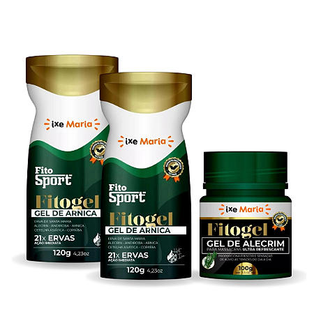 Combo Essencial para Relaxamento Muscular: 2 FitoSport Arnica + 1 Fitogel Alecrim