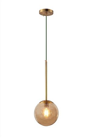 Lustre pendente cor cobre/ambar 200xH1000MM marca inobari modelo COD10088