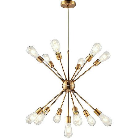 Lustre pendente cor dourado D600xH500MM modelo COD10027