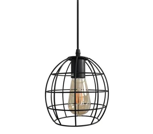 Lustre pendente cor preta D180xH180MM modelo COD10032