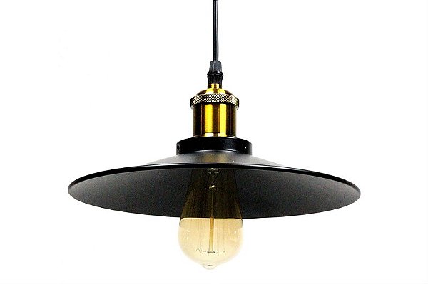Lustre pendente cor preta D270xH150MM modelo COD10022