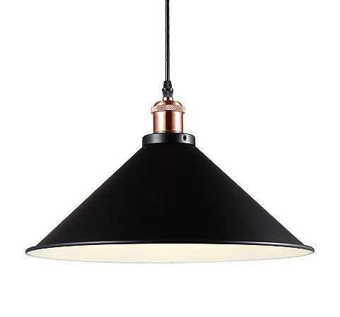 Lustre pendente cor preto 380xH190MM modelo COD10059