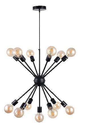 Lustre pendente cor preto D600xH500MM modelo COD10055