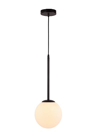 Lustre Pendente Cor Preto, Vidro Opaco, Marca inobari Modelo COD10097