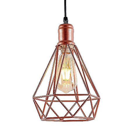 Lustre pendente cor rose D200xH220MM modelo COD10037