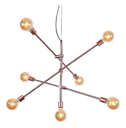 Lustre pendente cor rose L800xH700MM modelo COD10045