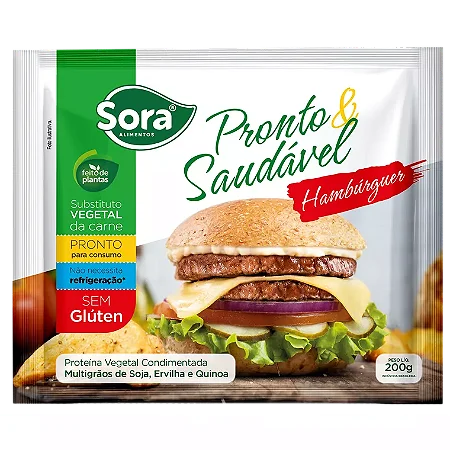 Hambúrguer Pronto De Proteína Vegetal Sora 200g