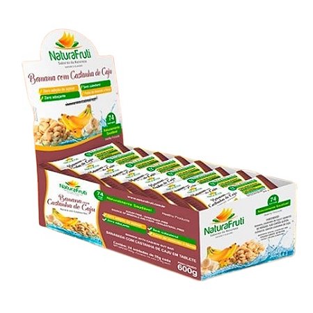 Display Bananada com Castanha de Caju - Naturafruti - 24 x 25 g