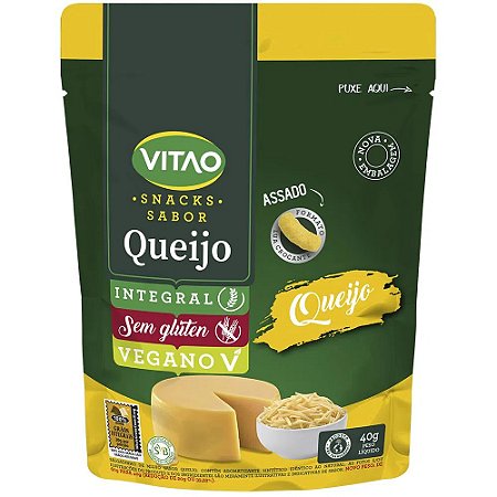 Snack Integral Queijo Sem Glúten - Vitao - 40g
