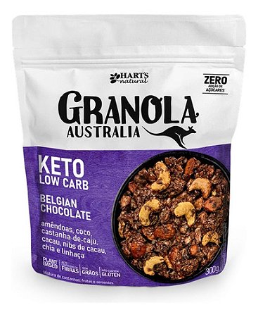 Granola Australia Keto Low Carb Chocolate Belga Hart´s -300g