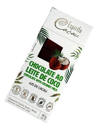 Chocolate Espírito Cacau 42% Ao Leite De Coco Unidade - 80 g